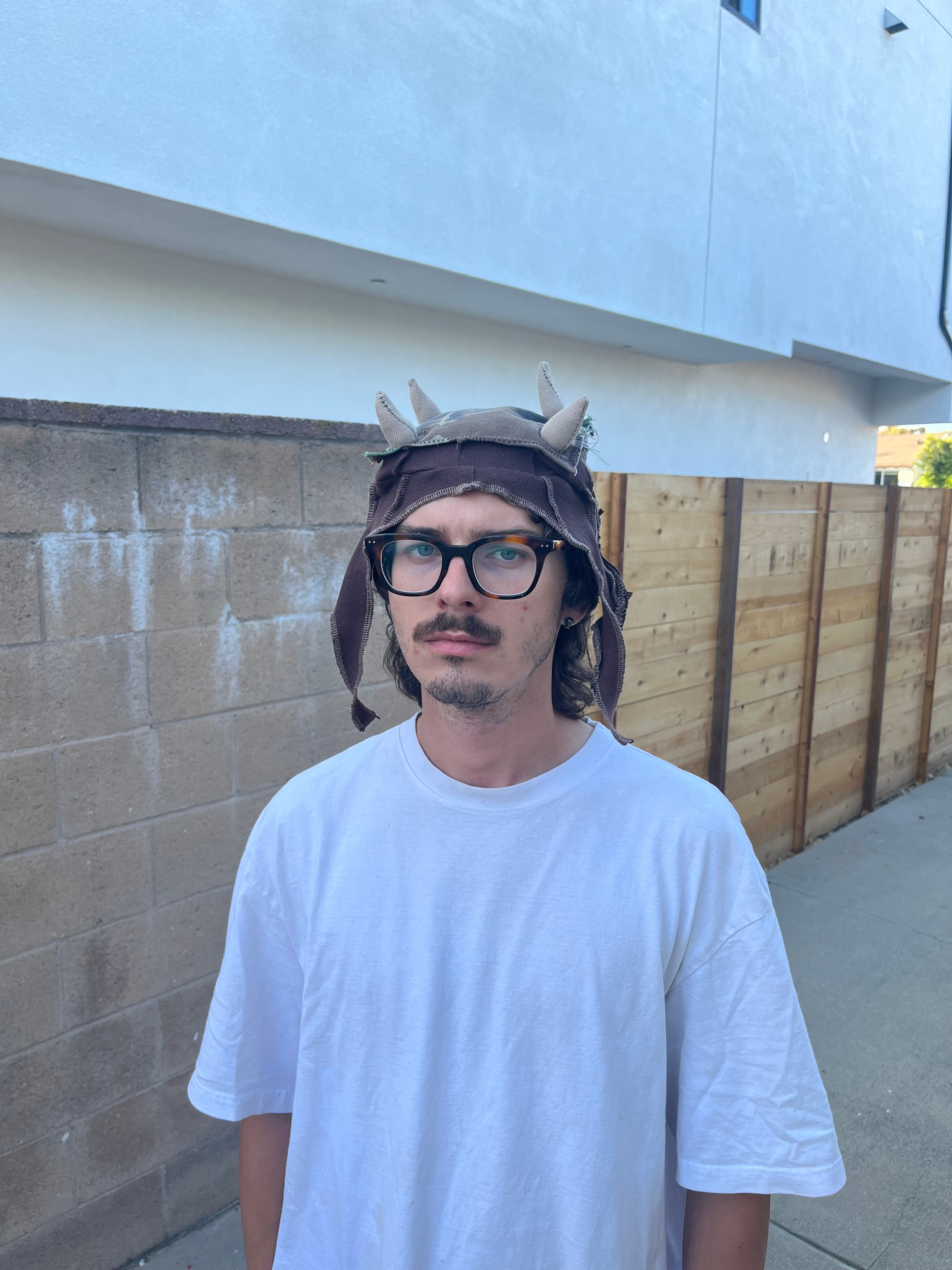 Horned flap cap