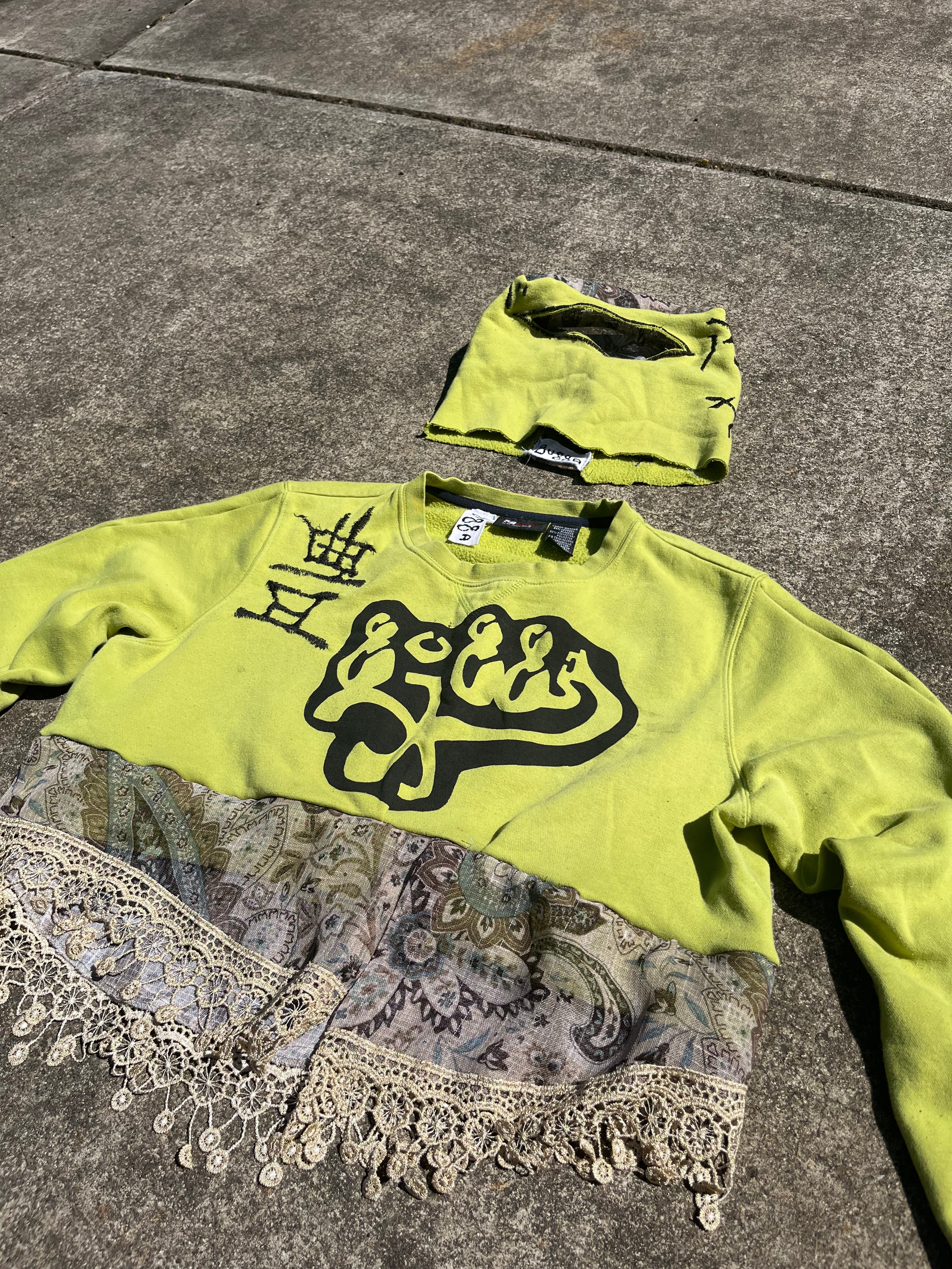 Green ninja crewneck