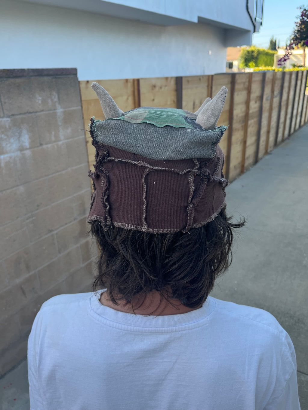 Horned flap cap