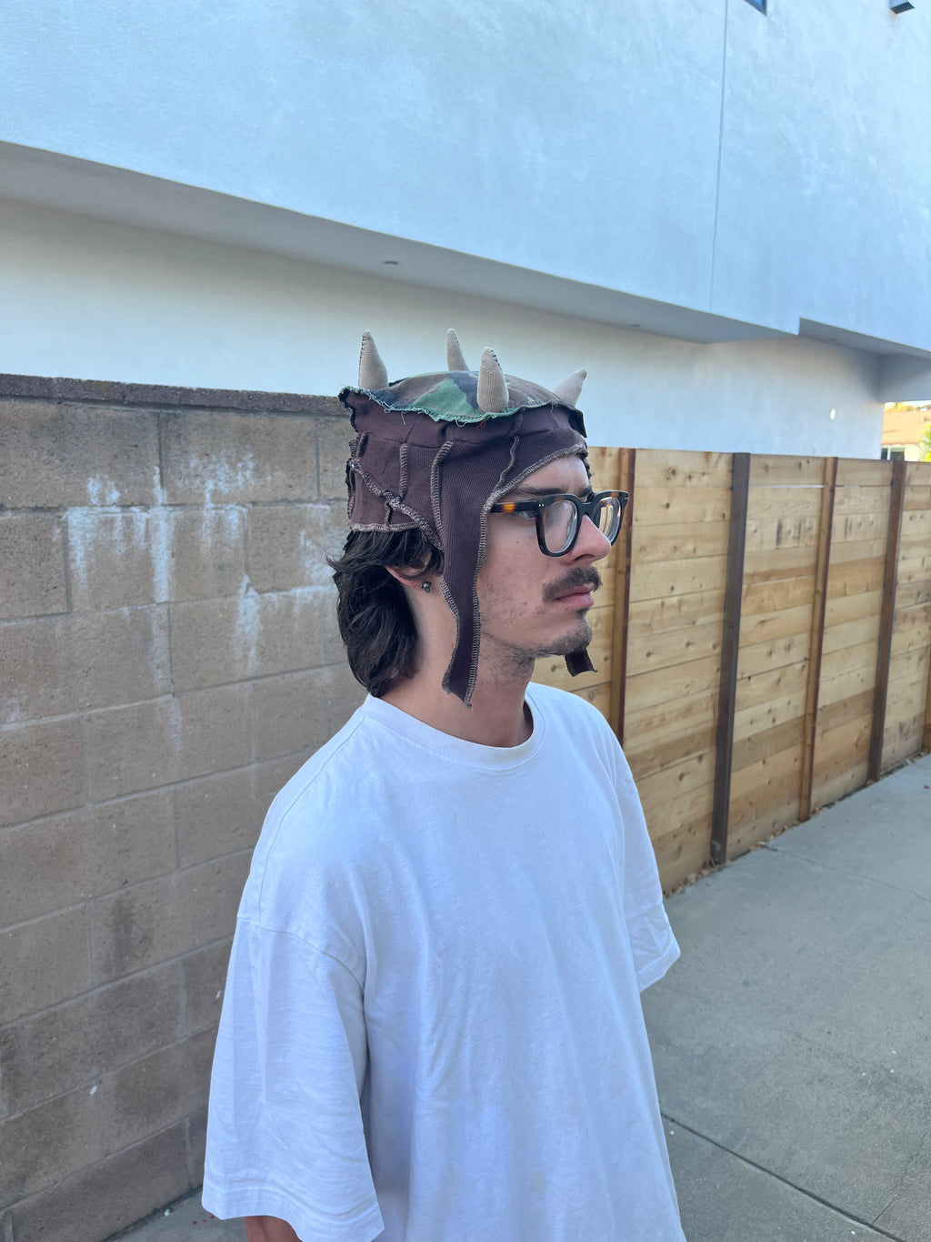 Horned flap cap