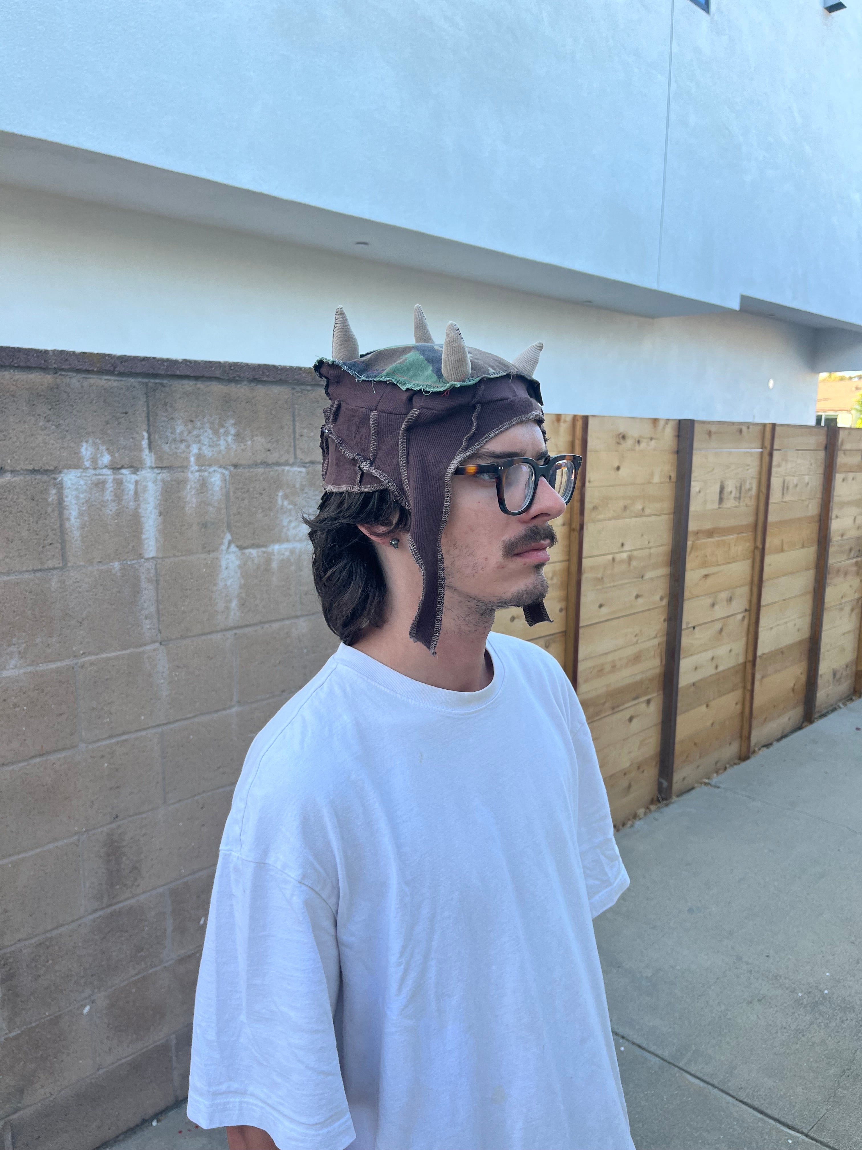 Horned flap cap