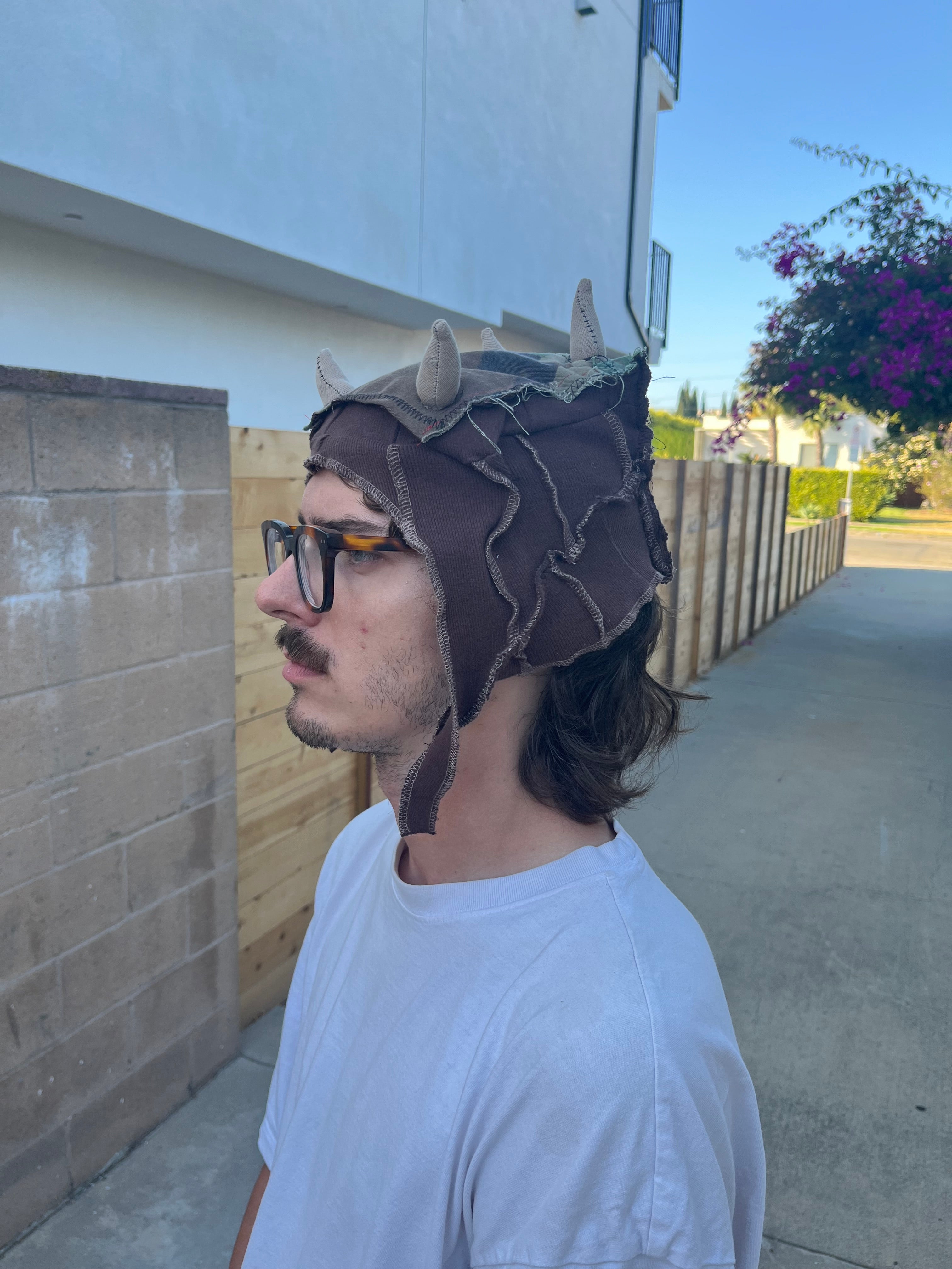 Horned flap cap