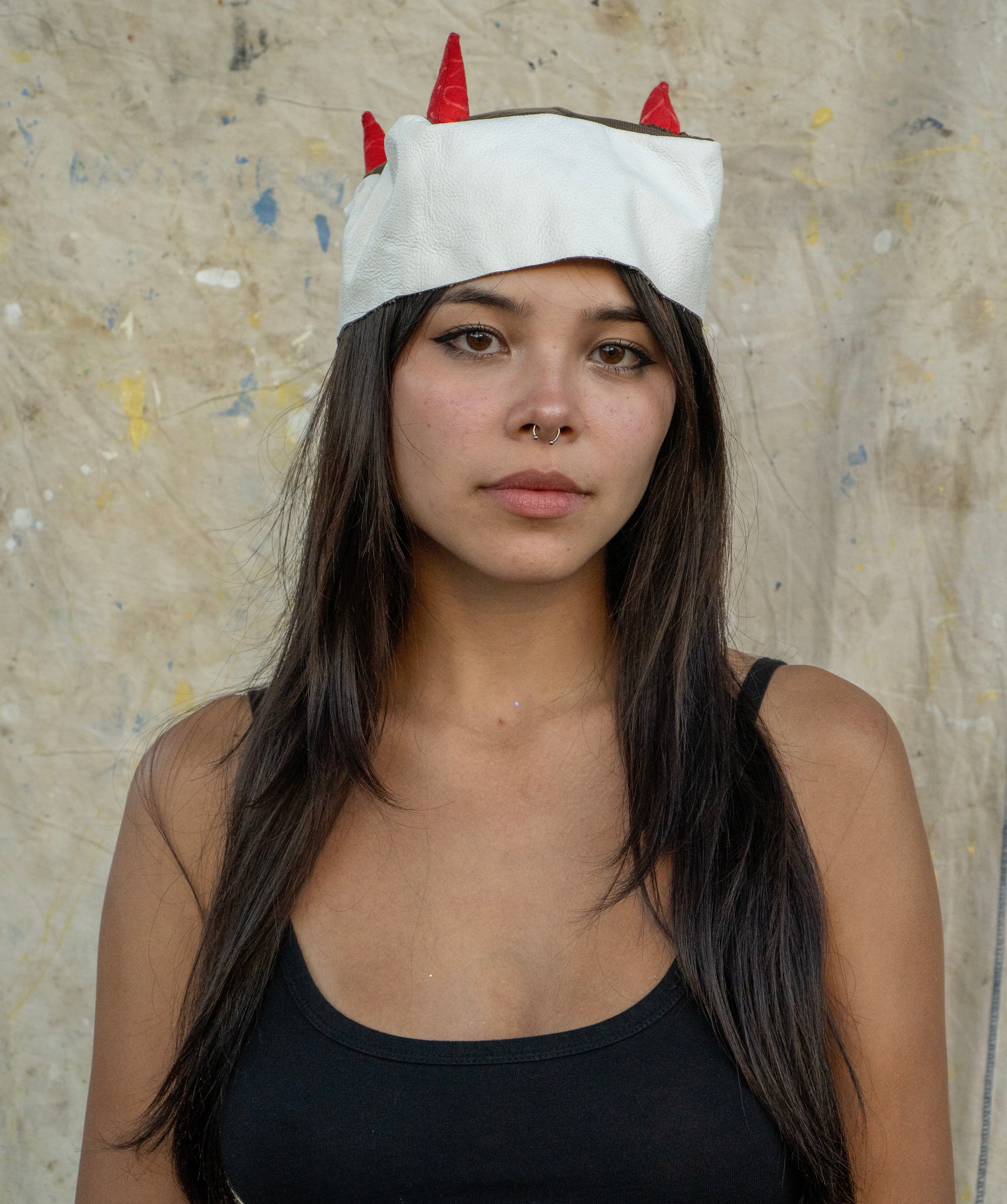 Flaming horns hat