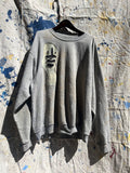 Embroidered 2 tone crewneck