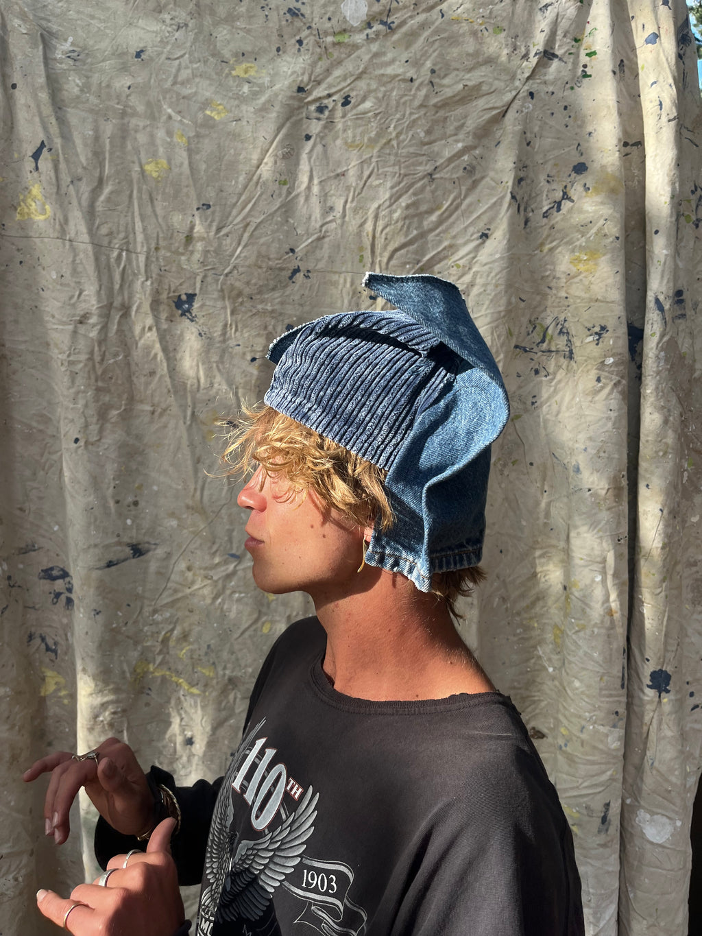 Denim flaps