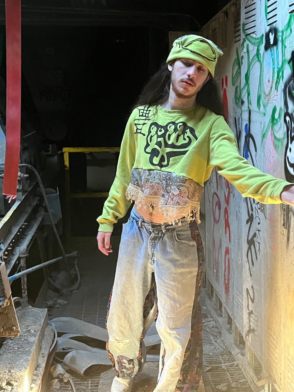 Green ninja crewneck