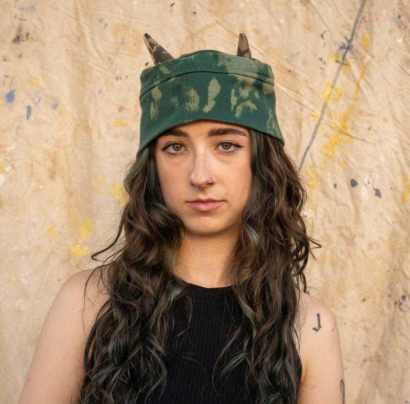 Green forest cap