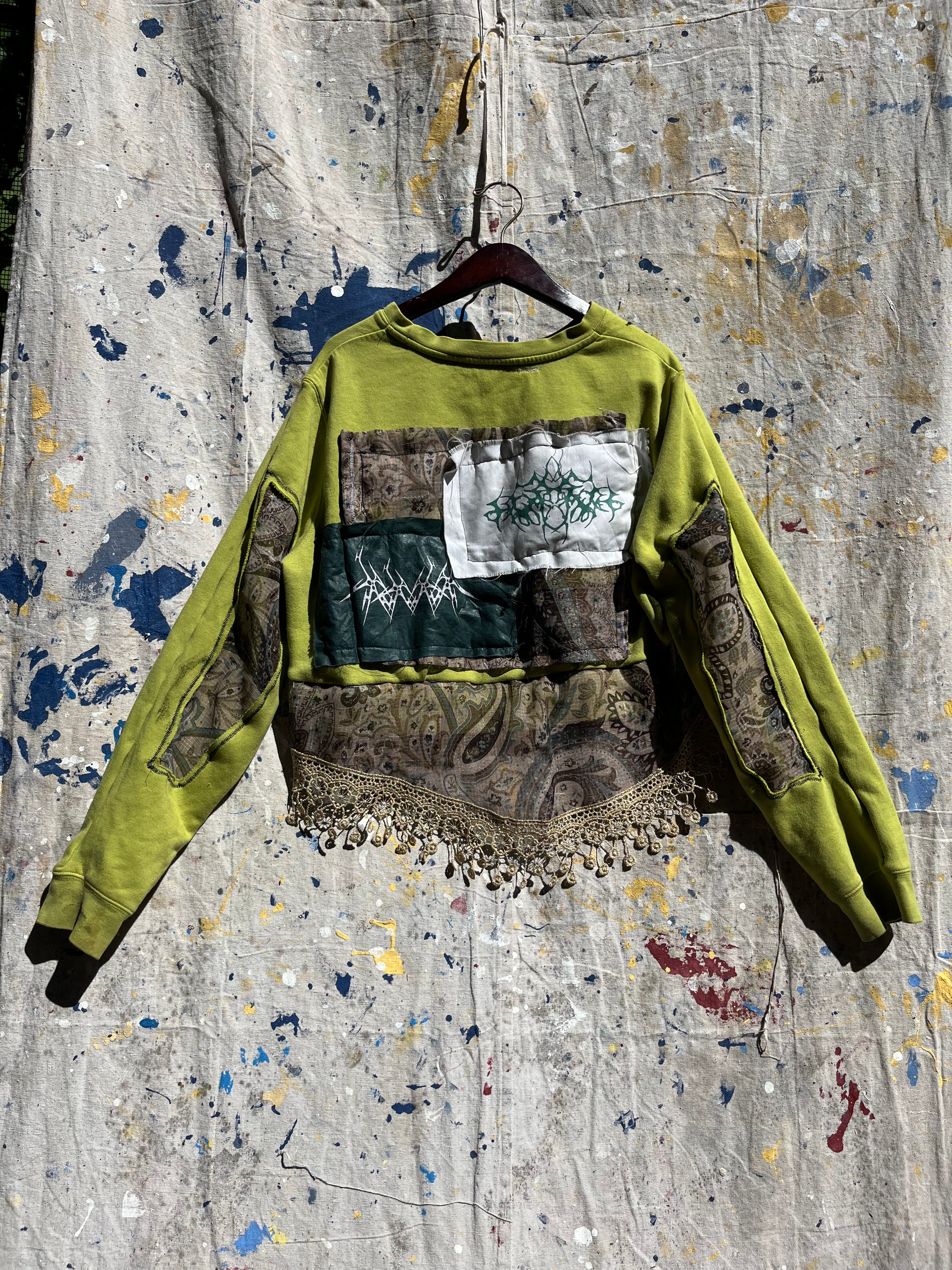 Green ninja crewneck